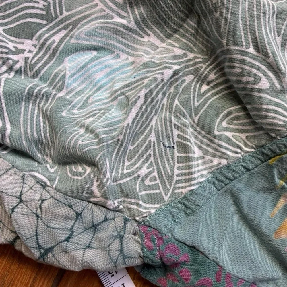 Wild Woman multicolor flowy patchwork pants with drawstring Size XL - Picture 6 of 7